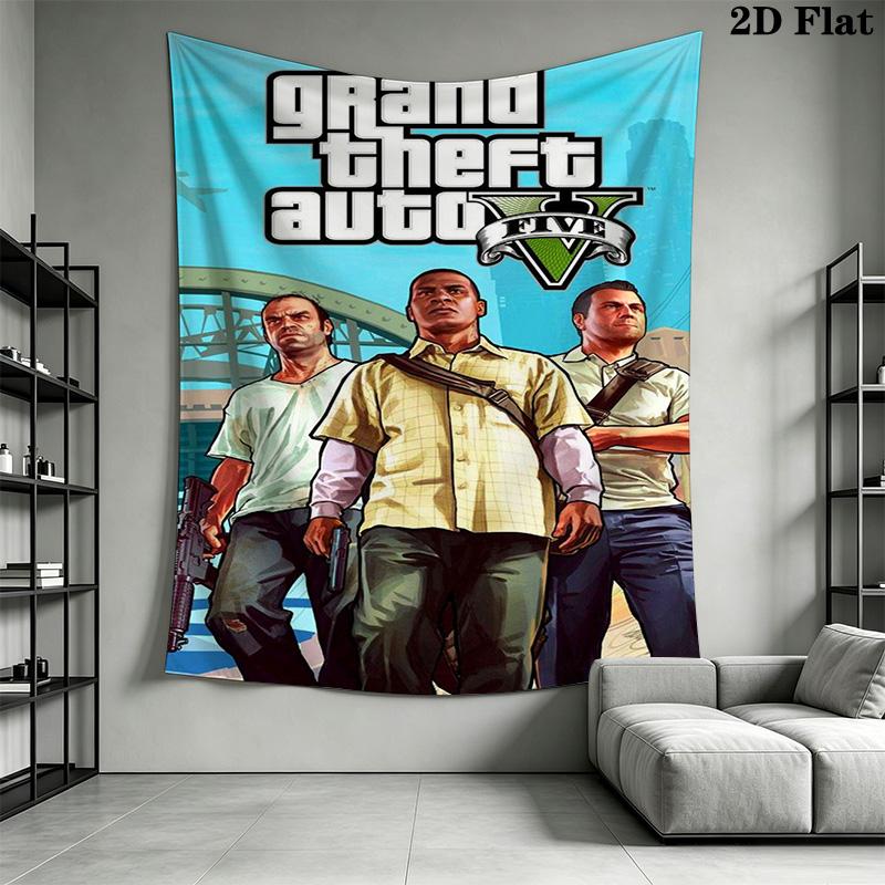 Grand Theft Auto V Cover Artwork Bedding 1 Duvet Cover 2 Pillowcase Without Core Soft And Comfortable Christmas Birthday Gift Bedding Set