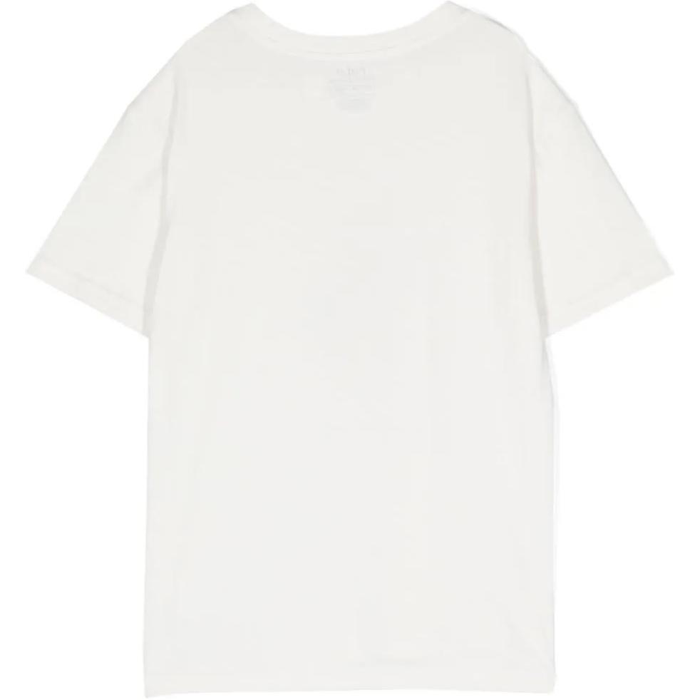 Polo Ralph Lauren Color Block Fitted Crew Neck Short Sleeve T-Shirt Kids Tops White 323934268-001
