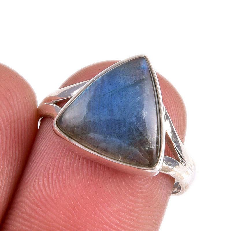 

Natural Labradorite Gemstone 925 Solid Sterling Silver Jewelry Ring Size 7 C7E41