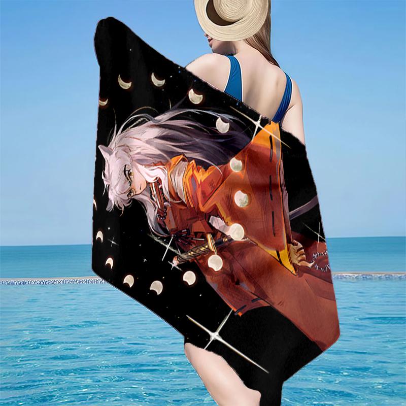 Anime Sessho-maru Beach Towel, Super Soft Microfiber, Gift for Her/Him, Birthday, for Pool, Beach, Travel, Home Decor Fan gifts