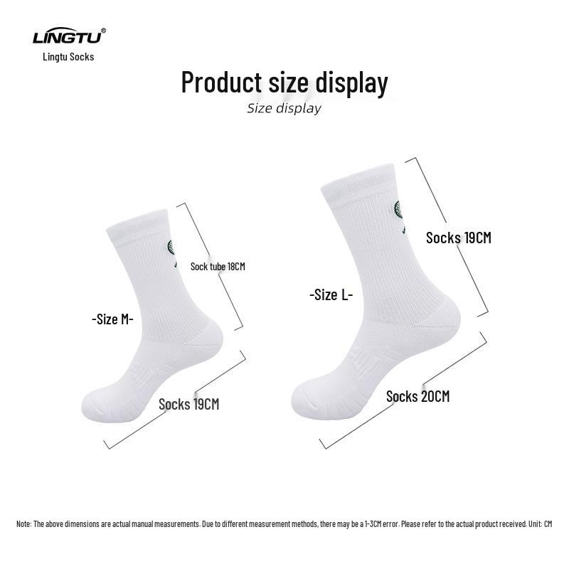 Breathable Non-Slip Mid-Calf Tennis Socks: Thickened Towel Bottom, Sweat-Absorbing Sports Socks for Men and Women