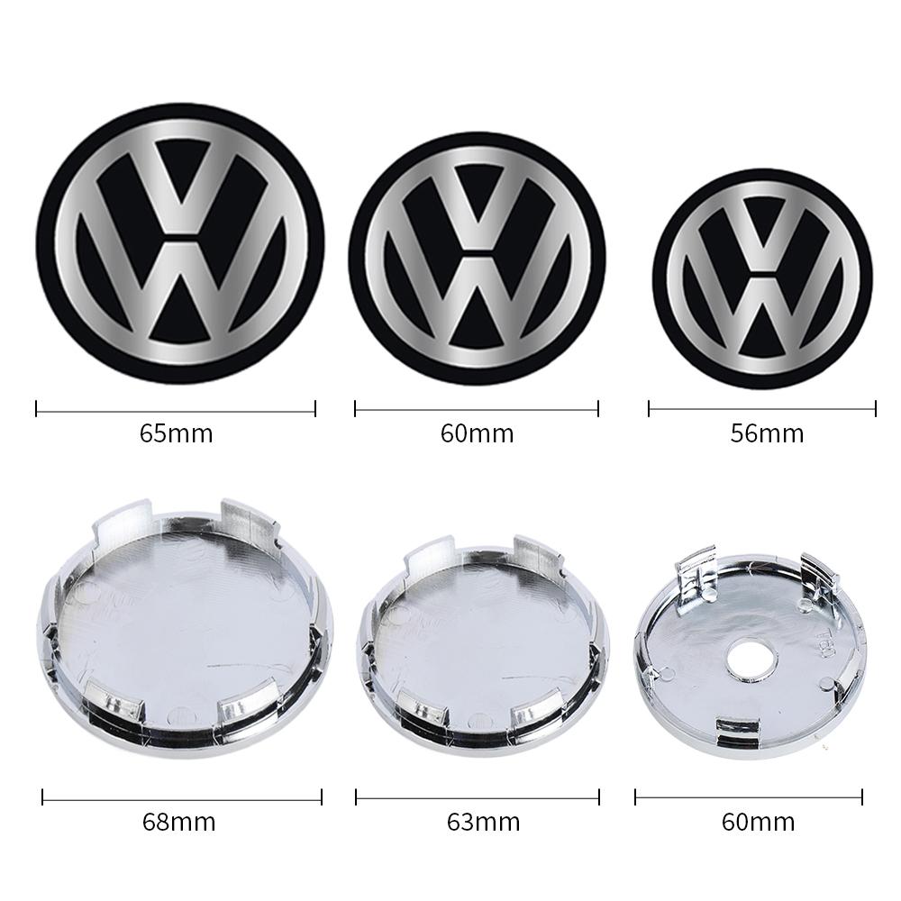 FUVLN1 60/63/68mm Car Wheel Center Hub Cap Logo Tyre Rims Badge Cover For Volkswagen VW Scirocco Golf MK6 Polo Tiguan PASSAT GTI R Line