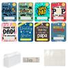 8 Pcs Father's Day Money Holder Ornaments Cash Money Holder Card with Plastic Cover And Adhesive DIY Father's Day Appreciation Gift