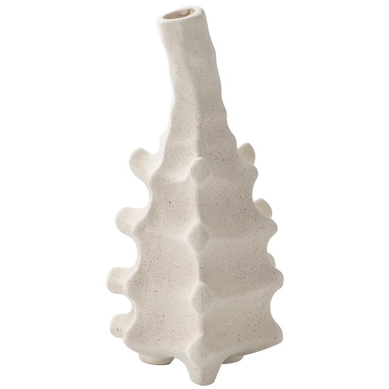Ceramic Vase Skeletal Lines Irregular Geometry Modeling Flower Vase Ceramic Handicraft Home Decoration Accessories