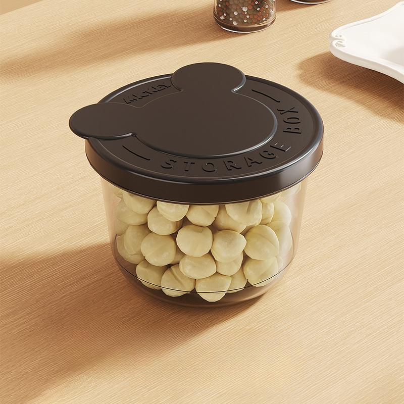 

Мультяшная герметичная банка для хранения свежих продуктов, пищевой контейнер для хранения, банка для хранения свежих продуктов в холодильнике, банка для солений и кимчи, контейнер для порционирования чёрный