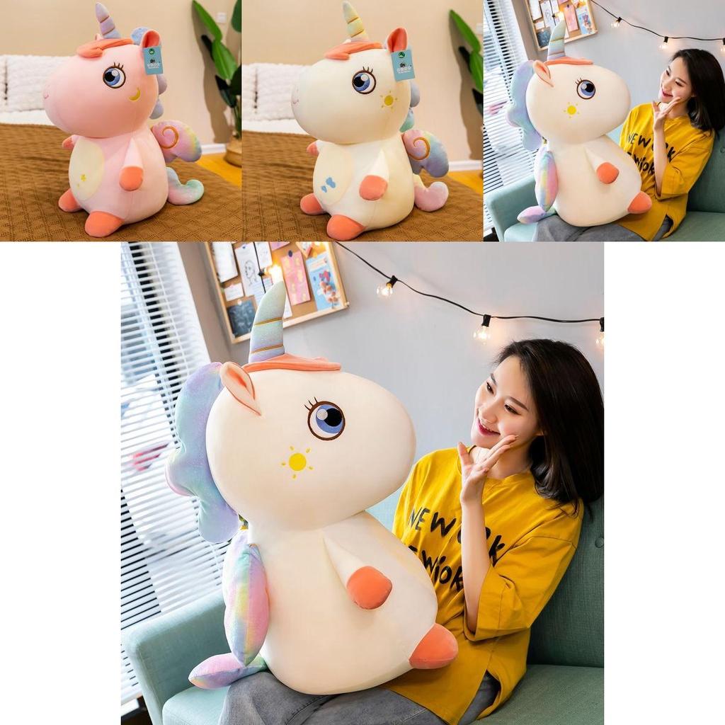 Adorable Soft Unicorn Plush Toy Round Fat Unicornio Angel Horse For Girls