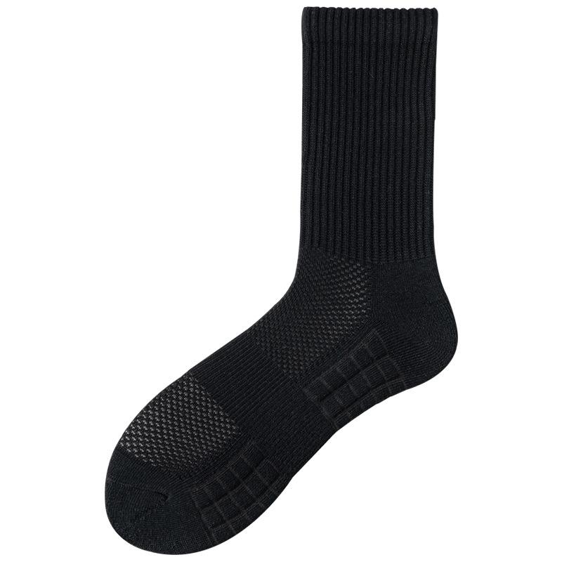 Men's Spring and Autumn Mesh Socks, Black and White Socks, Anti-drop and Sweat-absorbing Towel Socks