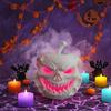Halloween Pumpkin Light Battery Operated Lighted Fruit with Spooky Face Collectible Tabletop Night Light for Bedroom Home Decor