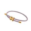 Stainless Steel T-Bar Clasp Hand Rope Bracelet - Waterproof, Sweatproof, Lucky Woven Design for Couples