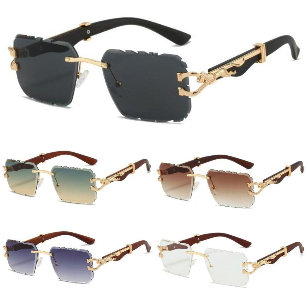 Anti-UV Rimless Women's Sunglasses Classic INS Women Sunglasses Cool Retro Frame Eyewear Gift