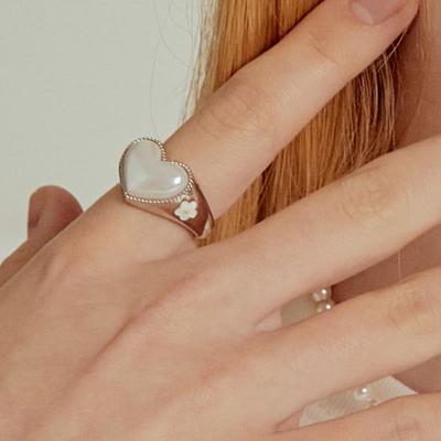 Colored Heart Bold Ring CR1802