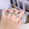 Klein Frisch Sommer Kühle Gefühl Grün Zir*****Stift Ringlicht Luxus Hoher Sinn Temperament Stapeln Tragen Nischenring Frau