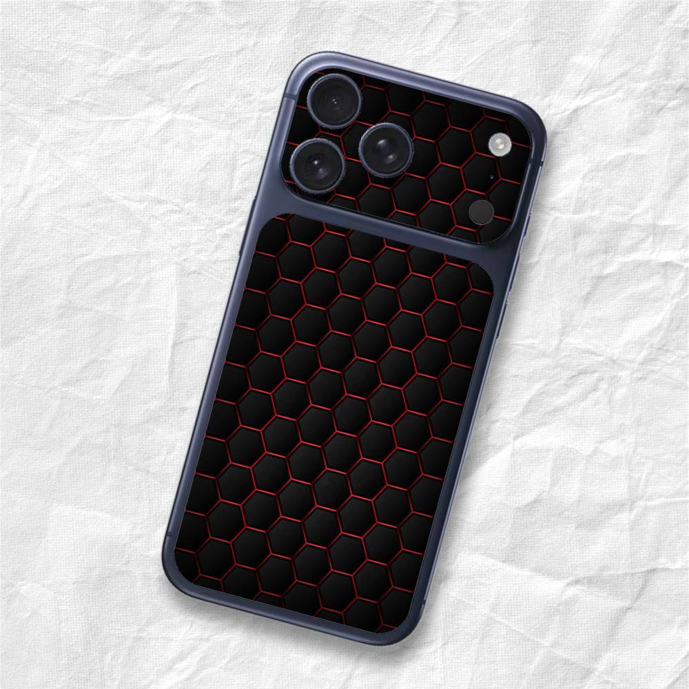 Carbon Pattern Sticker Film Back Skin for iPhone 17 Pro Max