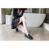 White Bow Calf Socks Stockings Summer Lolita Lolita Socks Women's Medium Tube Socks Jk Jacquard Love Tube Socks