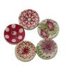 Pack of 100 Painted Colors Round DIY Wooden Buttons for Sewing and Crafting