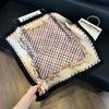 New silk scarf women's fashion versatile high-end small square scarf Korean version neck protection scarf spring and autumn retro scarf binding bag