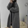 Premium Sweater Cardigan Women's Autumn and Winter New Wear Loose Lazy Style Medium and Long Knitted Coat Coat