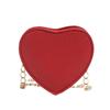 Pu Mini Heartshaped Shoulder Bag With Zipper Closure For Daily Use