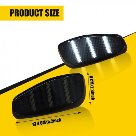 For 2015- Jeep Renegade Fender Side Marker Light Turn Signal Lamp White B