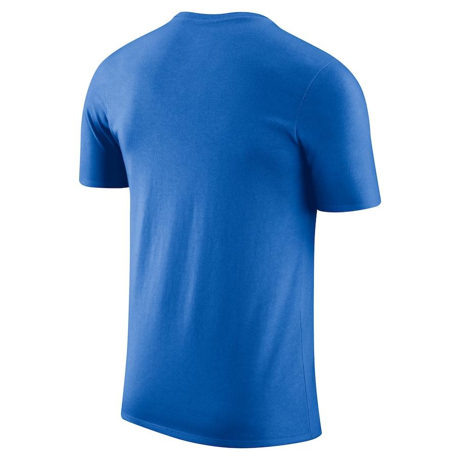 Nike X NBA Oklahoma City Thunder Logo Short Sleeve T-Shirt Men Tops Blue HF1720-403