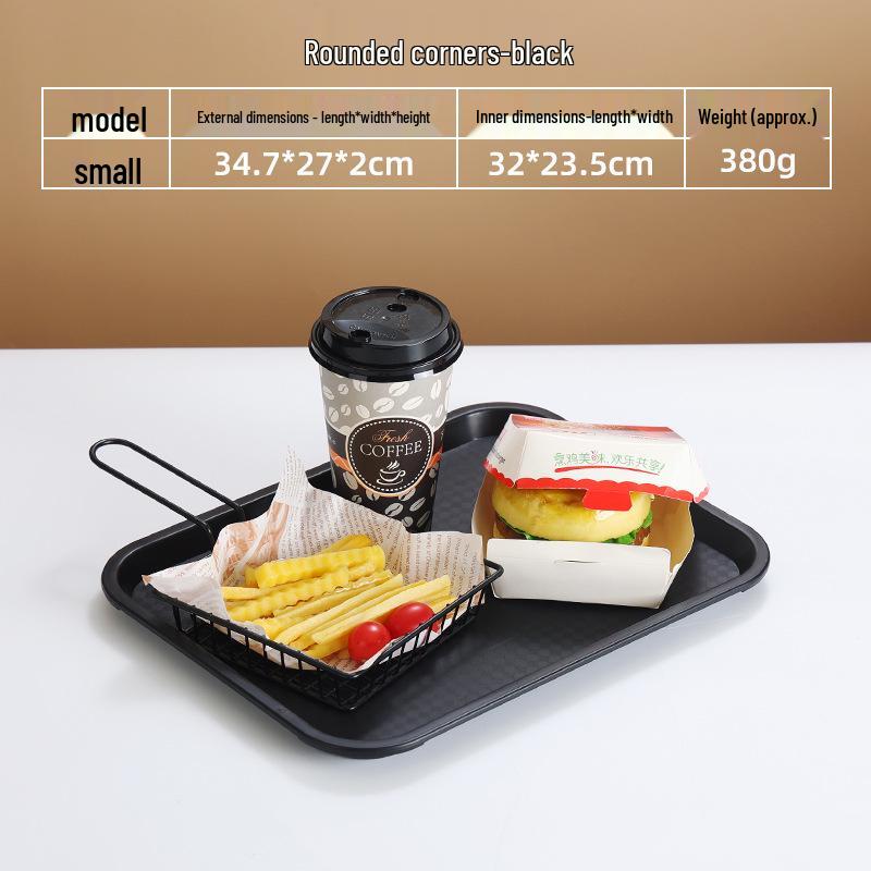 Non-Slip Rectangular Burger Tray for Restaurants