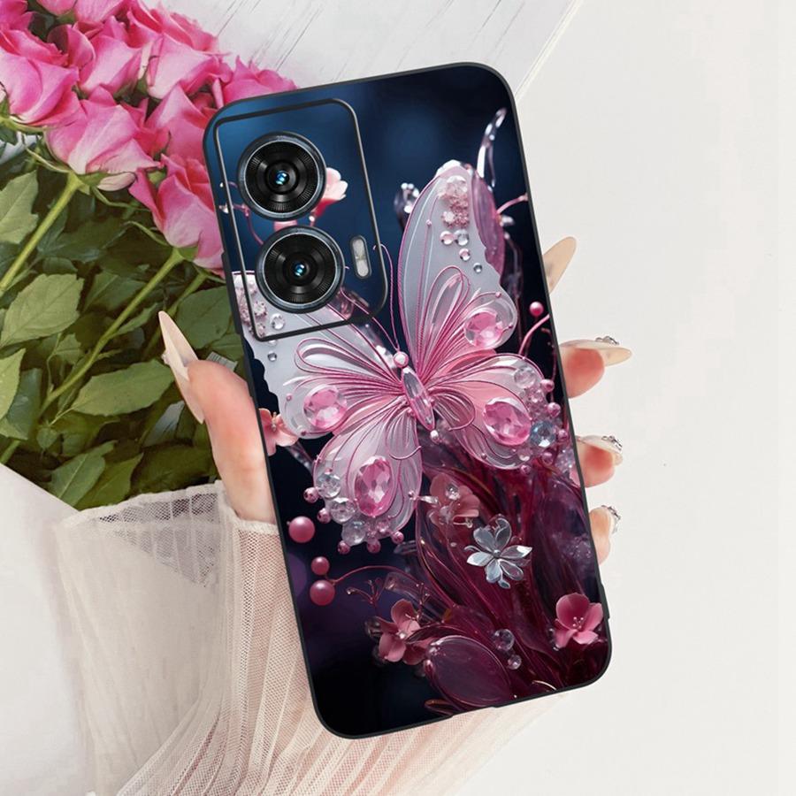For Motorola Edge 50 Fusion Case XT2429-1 Soft TPU Flower Protective Phone Cases For Motorola G96 motog96 5G Fundas Cover Coque