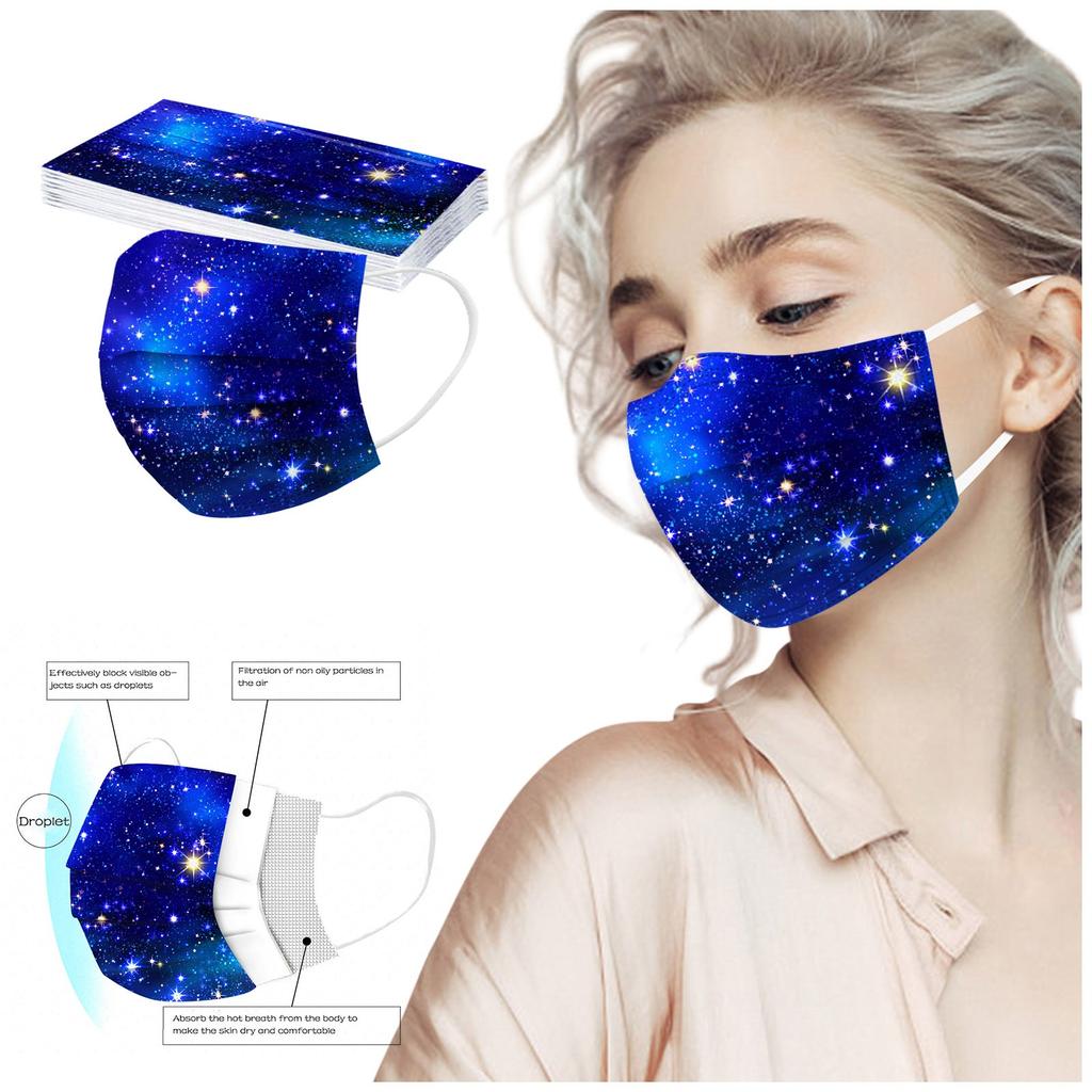 Erwachsene Frauen Mann Einweg-Gesichtsmaske Industrielle 3-lagige Ohrschlaufen-10-teilige Maske