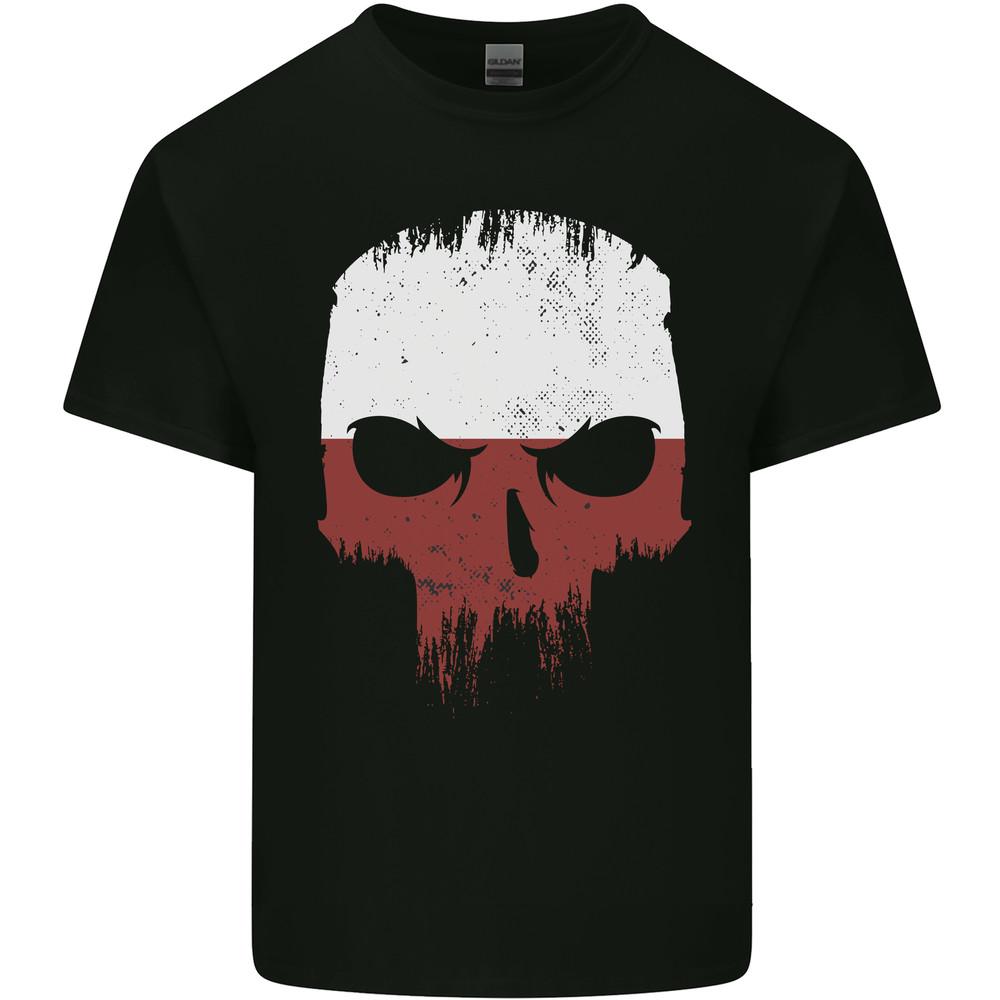 Polish Skull Poland Gym Flag Biker Mens Light Cotton T-Shirt Unisex T-Shirt XXXXL