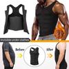Herren Schlankheitskorsett Weste Rundhals Ärmellos Doppellagig Bauchkontrolle Shapewear Top Reißverschlussleiste Bodyformer Dreiknöpfiges Oberteil