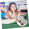 6Pcs Nylon Bristle Paint Brushes with Handle Portable Reusable Paint Brushes for Wall Crafts and Detail Work