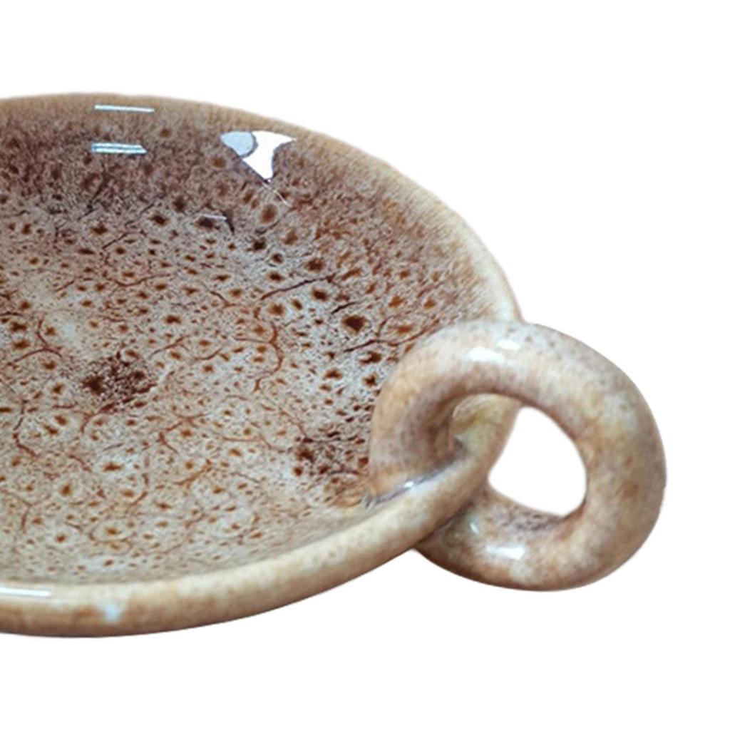 Ceramic Candle Plate Ornament Candlelight Stand Candle Holder for Dining Room