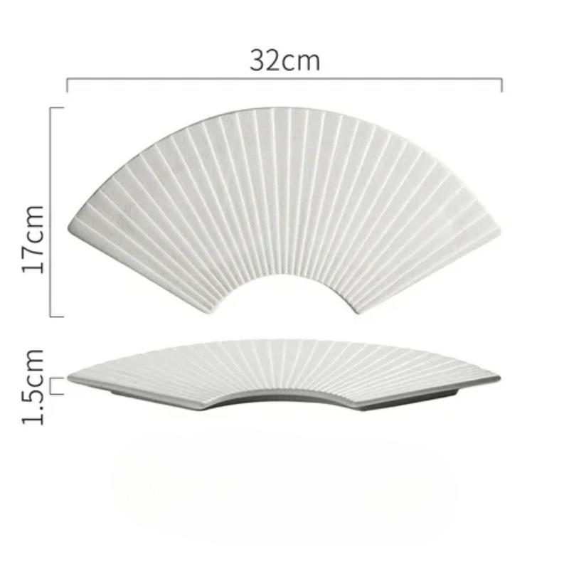 

Керамическая матовая веерная тарелка японская суши-тарелка обеденный набор тарелки и блюда Керамическая посуда кухонные принадлежности для бара