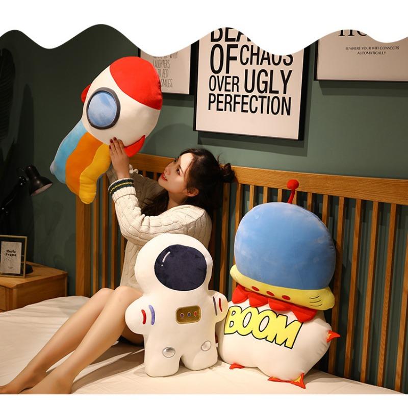 Kreatives Neues Produkt Weltraum Astronauten Puppe Kissen Cartoon Rakete Raumschiff Kissen Kinderzimmer Erkerfenster Dekoration