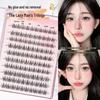 Glue-Free Three-Step Large Capacity Eyelash Kit: Beginner's Soft Cluster False Lashes