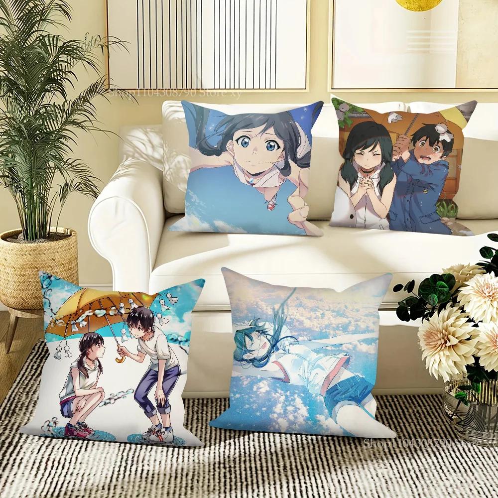 Weathering With You Animation Pillow Case Square Pillow Bedroom Sofa Leisure ComfortCushionCar Living Room Home Decoration 40X40
