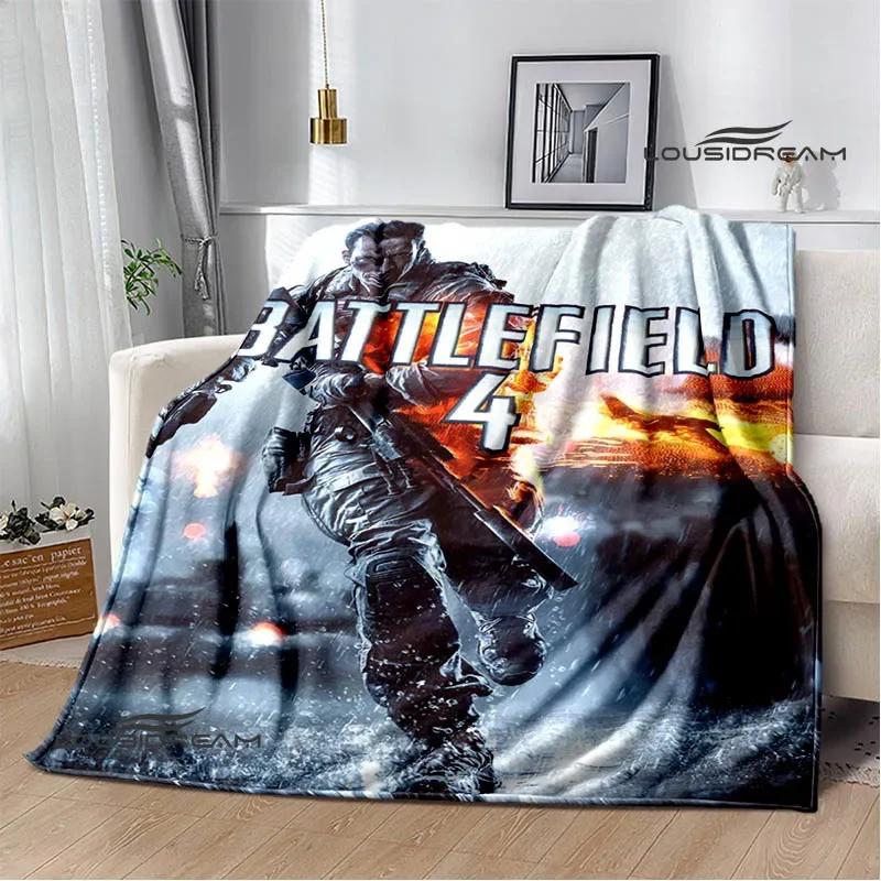 

D Game Battlefield Printed Throw Blanket Soft Warm Fashionable Home Textile for Travel Birthday Gifts 100x150cm