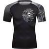 Red Plume Mens 3D Digital Printing Short Sleeve T-Shirt Outdoor Running Yoga Fitness Tight Shirt for Men