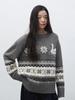 GENERALIDEA Swan Nordic Knit Pullover [Grey] / Wbe4L05552