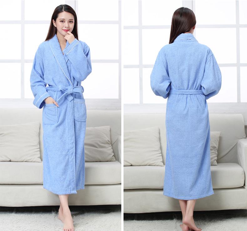 Cotton Bathrobe: Men's & Women's Yukata for Autumn/Winter, Adult Hotel-Style.