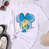2025 New Funny Women Graphic T Shirts Kawaii Belle Disney Princess Women Clothes Summer Clothes Women Tops