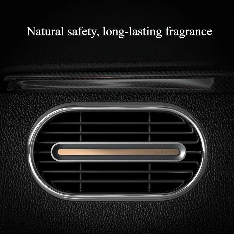 Car Air Freshener Alloy Solid Wood Long Lasting Fragrance Aromatherapy Air Outlet Diffuser Car Interior Accessories