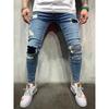 Men's Jeans Ripped European and American Long Zipper Men's Pencil Pants