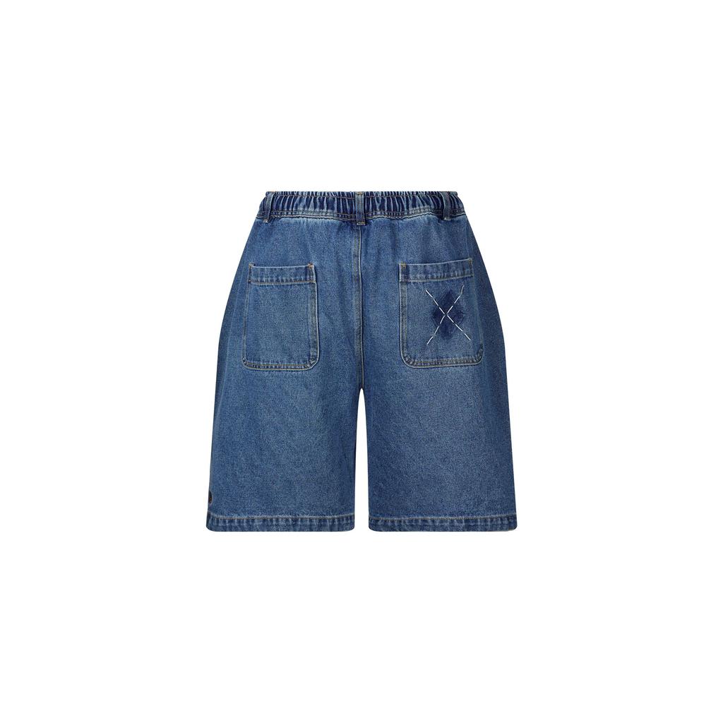 New Era FW25 Logo Loose Straight Leg Denim Shorts Unisex Shorts 14726448