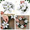 7 Heads Christmas Artificial Poinsettia Flowers Faux Poinsettia Bush Bouquets