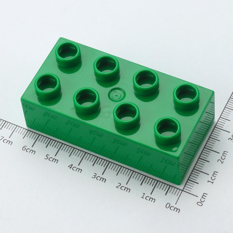 2x4 Dots Big Size Thick Brick 4PCS Colorful Building Block Figuers Compatible Large Plate Accessorie Kid Educational Toys Boys