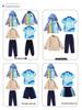Rainbow Three-Piece Windbreaker Sports Suit for Kids - Autumn/Winter School & Kindergarten Uniform