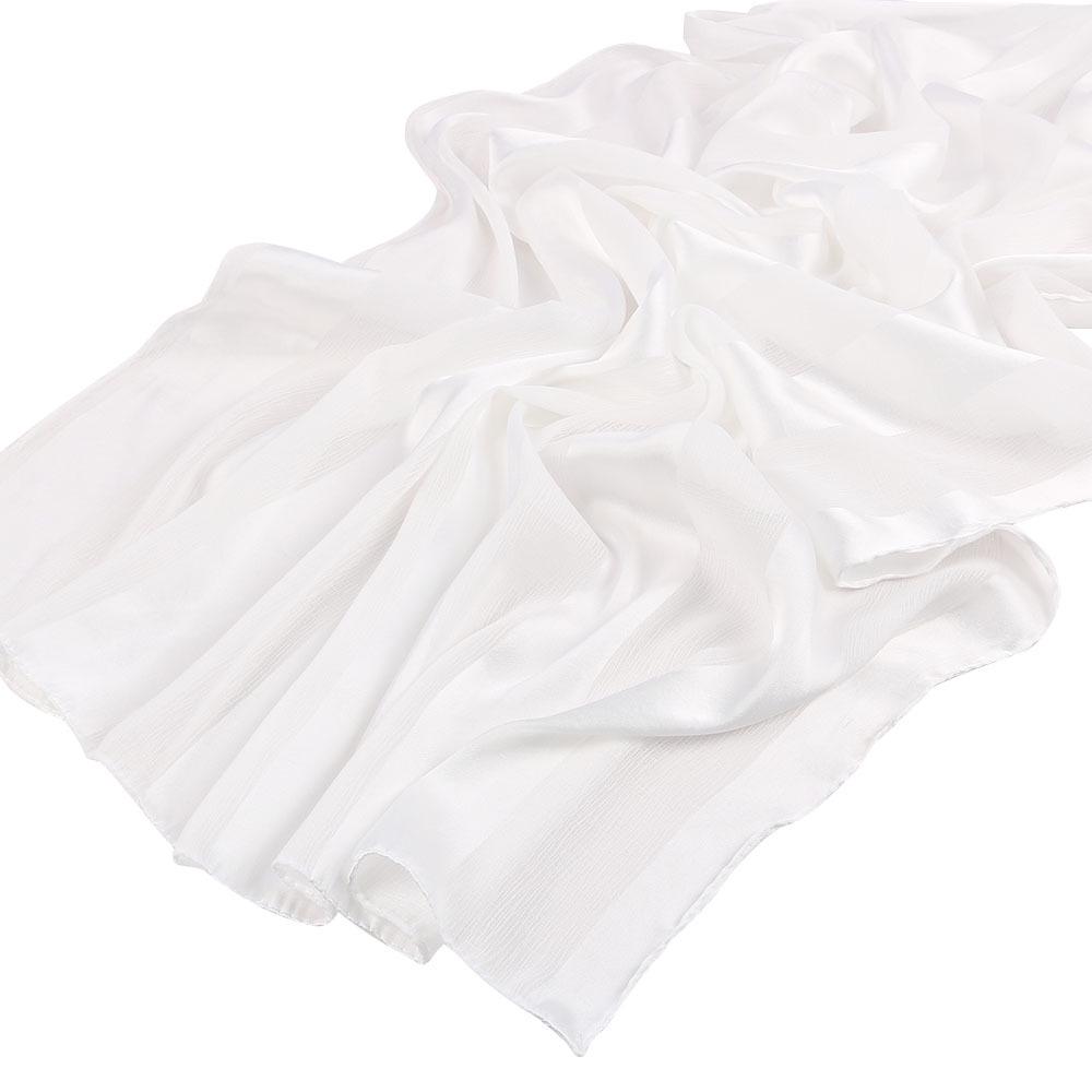 Cross-border Women's Pleated Chiffon Striped Shawl: Natural Wrinkle Dubai Hijab