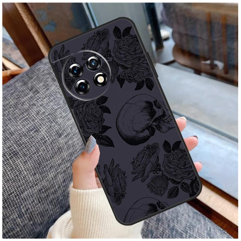 Skull Gothic Creepy Pastel Goth Case For OnePlus 13 13R 13s 12 12R 11 10 Pro 10T 8T Nord 5 CE 2 3 4 Lite N10 N20 N30 Coque