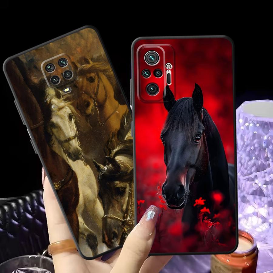 Case for Xiaomi Redmi Note 9 13 Pro Plus 10 11 14 11s 12s 10S 9S 12 Pro 7 8 Funda Phone Cover Cool Horse