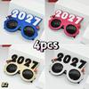 Óculos com Número 2027 Óculos de Feliz Ano Novo Óculos de Sol com Glitter de Diamante Adereço de Cosplay Decoração de Festa de Natal Óculos Engraçados